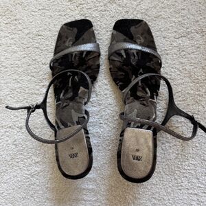 Zara Black and Gray Women's Heels